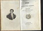 Opere Di Alessandro Manzoni In Verso E In Prosa - Volume Unico Adorno Di Nove Incisioni A Vignetta E Del Ritratto Dell'autore