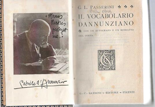 Il Vocabolario Dannunziano - G. Passerini - copertina