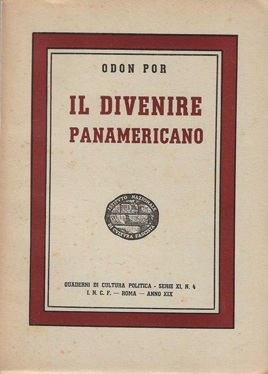 Il divenire panamericano - Odon Por - copertina