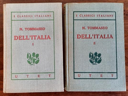 Dell’ Italia (Libri Cinque) - in 2 vol - Niccolò Tommaseo - copertina