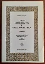 Analisi crittografica e ricerca scientifica