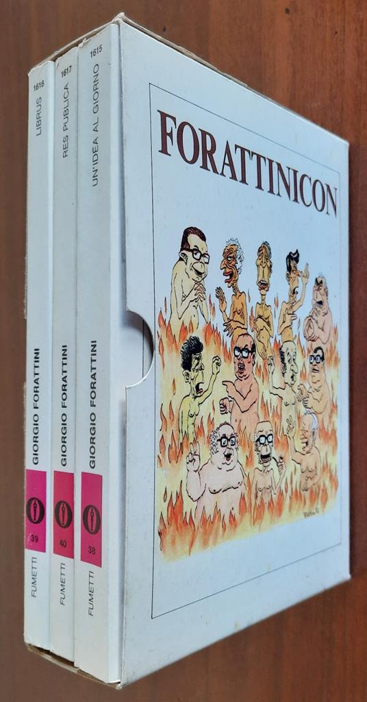 Forattinicon - 3 vol . Un’idea al giorno - Librus - Res Publica - Giorgio Forattini - copertina