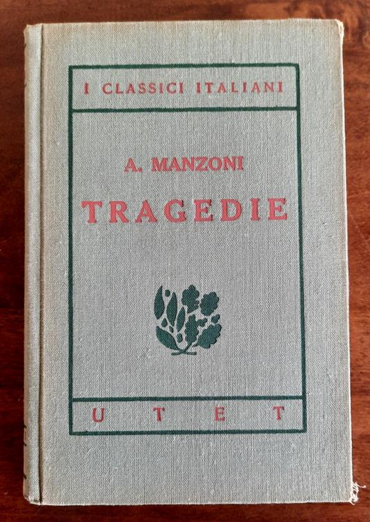 Tragedie - Alessandro Manzoni - copertina