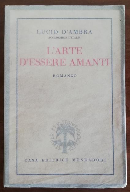 L' arte d'essere amanti - Lucio D’Ambra - copertina