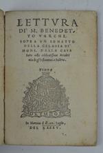Lettura… sopra un sonetto della gelosia di Mons. Della Casa Fatta nella celebratissama Accademia de gl'Infiammati a Padova