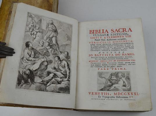 Biblia sacra vulgatae editionis... versiculis distincta: una cum selectis annotationibus ex optimis quibusque Catholiicis Interpretibus, et etiam ex Auctoribus Heterodoxis in his, quae Catholicae veritati non sunt contraria, excerptis: Prolegomenis,  - copertina