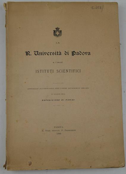 R. Università di Padova e i suoi istituti scientifici… - copertina