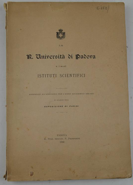 R. Università di Padova e i suoi istituti scientifici… - copertina