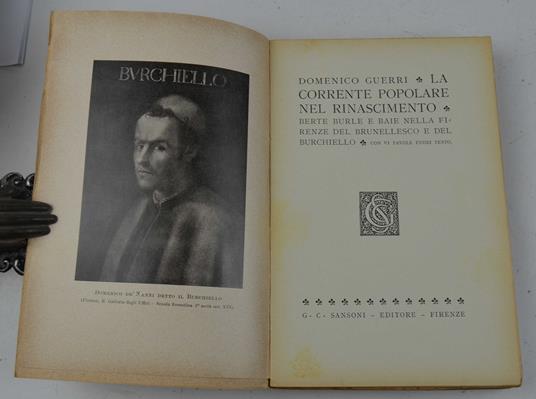 Corrente Popolare nel Rinascimento. Berte Burle e Baie nella Firenze del Brunellesco e del Burchiello nel Rinascimento - Domenico Guerrini - copertina