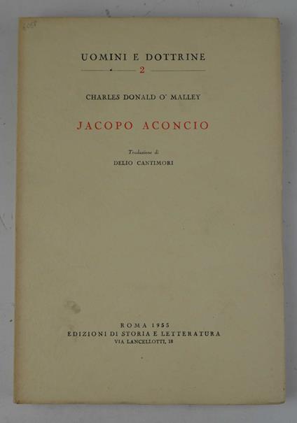 Jacopo Aconcio. Traduzione di Delio Cantimori - copertina