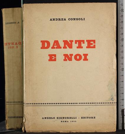 Dante e noi - Andrea Consoli - copertina