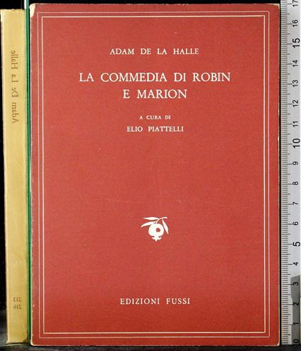 commedia di Robin e Marion - Adam De La Halle - copertina