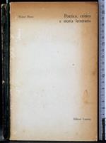 Poetica, critica e storia letteraria