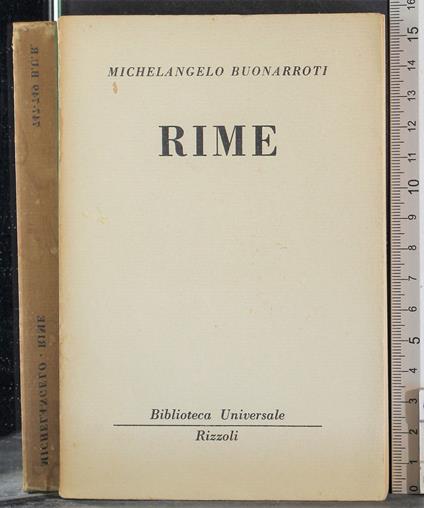 Rime - Michelangelo Buonarroti - copertina
