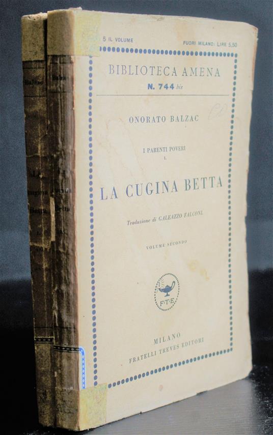 cugina betta. Vol 1-2 - Honoré de Balzac - copertina