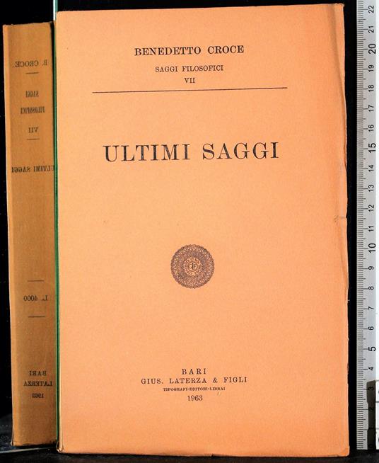 Ultimi saggi - Benedetto Croce - copertina