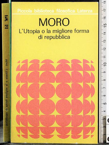 L' utopia o la migliore forma di repubblica - Moro - copertina