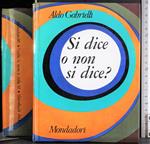 Si dice o non si dice?
