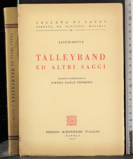 Talleyrand ed altri saggi - Charles A. Sainte-Beuve - copertina
