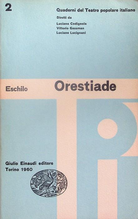 Orestiade - Eschilo - copertina