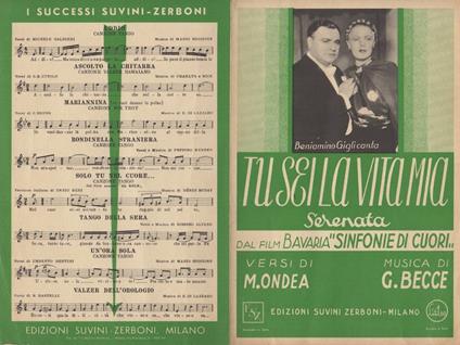 Tu sei la vita mia: serenata: dal film Bavaria "Sinfonie di cuori". [Beniamino Gigli canta] - copertina