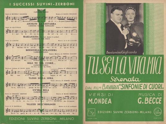 Tu sei la vita mia: serenata: dal film Bavaria "Sinfonie di cuori". [Beniamino Gigli canta] - copertina