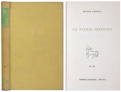 patria difficile - Renzo Lodi - copertina