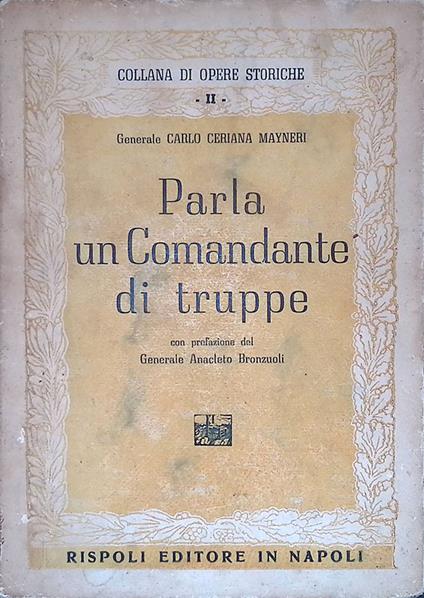 Parla un Comandante di truppe - copertina