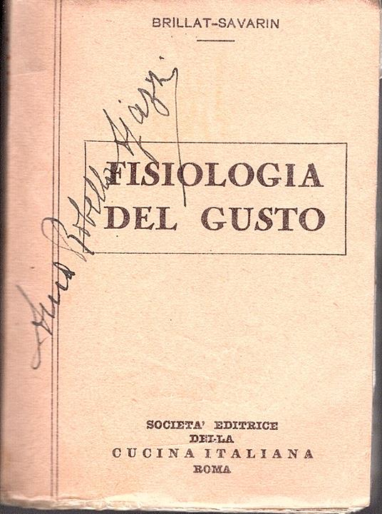 fisiologia del gusto - copertina