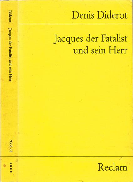 Jacques der Fatalist und sein Herr - Denis Diderot - copertina