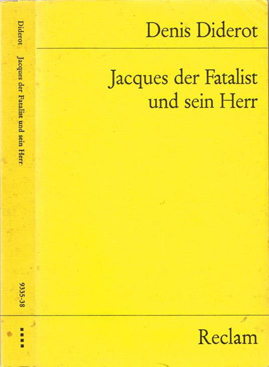 Jacques der Fatalist und sein Herr - Denis Diderot - copertina