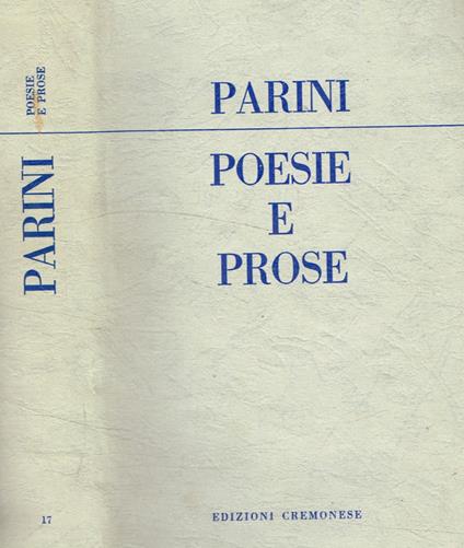 Poesie e prose - Giuseppe Parini - copertina