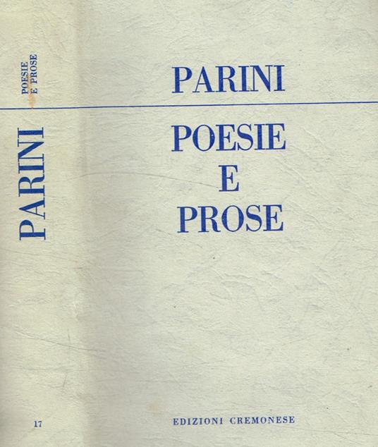 Poesie e prose - Giuseppe Parini - copertina