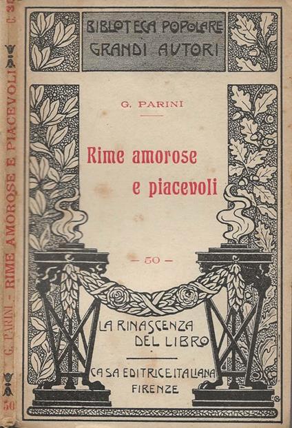 Rime amorose e piacevoli - Giuseppe Parini - copertina
