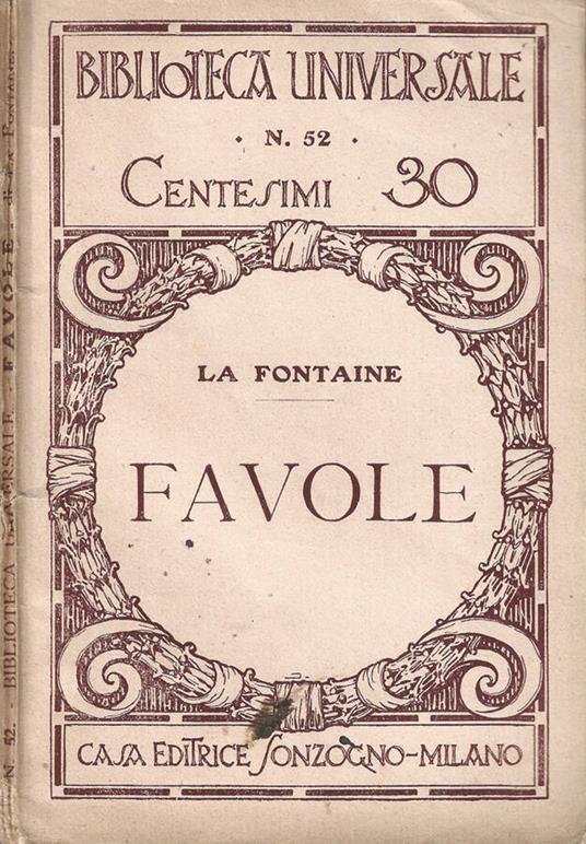 Favole - Jean de La Fontaine - copertina