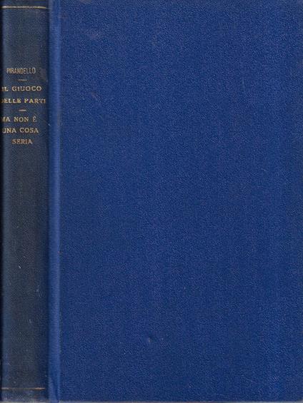Il giuoco delle parti, Ma non è una cosa seria - Luigi Pirandello - copertina