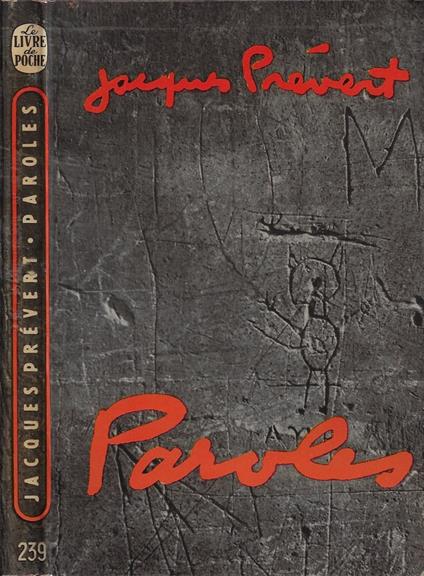 Paroles - Jacques Prévert - copertina