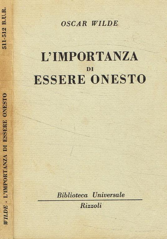 L' importanza di essere onesto - Oscar Wilde - copertina
