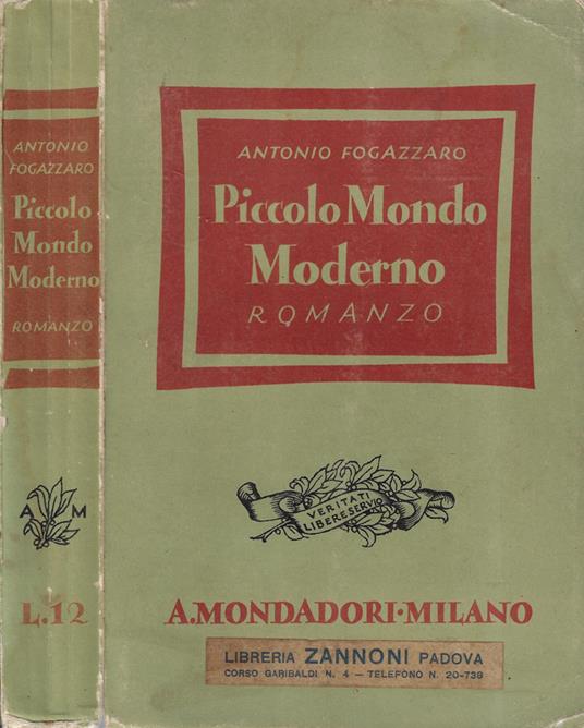 Piccolo mondo moderno - Antonio Fogazzaro - copertina