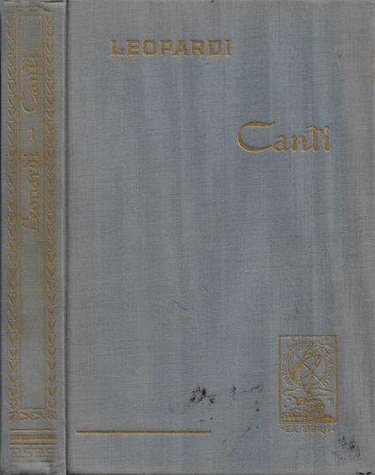 Canti - Giacomo Leopardi - copertina