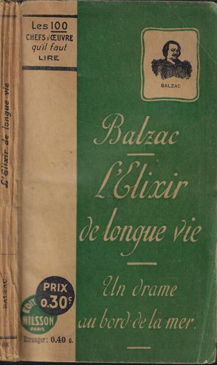 L' elixir de longue vie - Honoré de Balzac - copertina