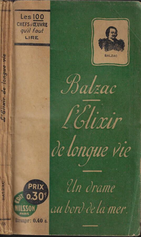 L' elixir de longue vie - Honoré de Balzac - copertina