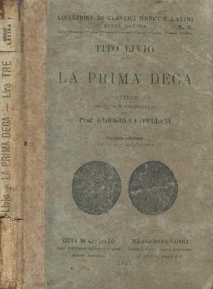 La prima deca - Tito Livio - copertina