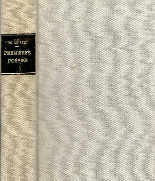 Premières Poésies - Alfred de Musset - copertina