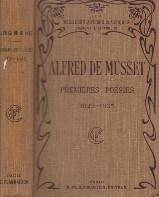 Premieres Poesies - Alfred de Musset - copertina