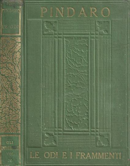 Le odi e i frammenti - Pindaro - copertina