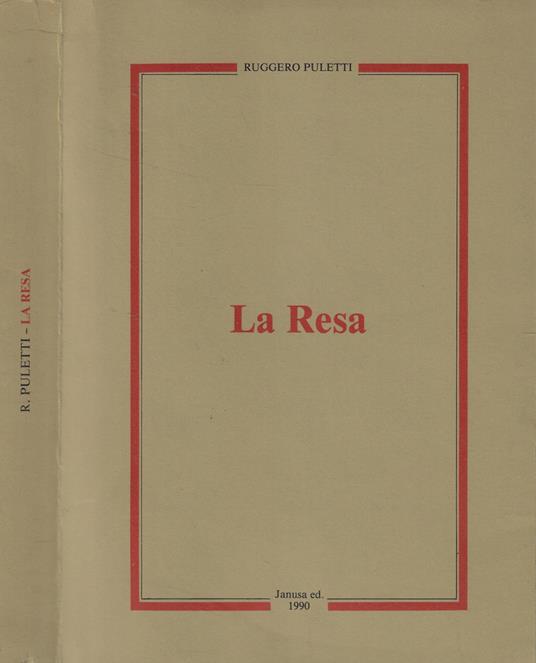 La Resa - Ruggero Puletti - copertina