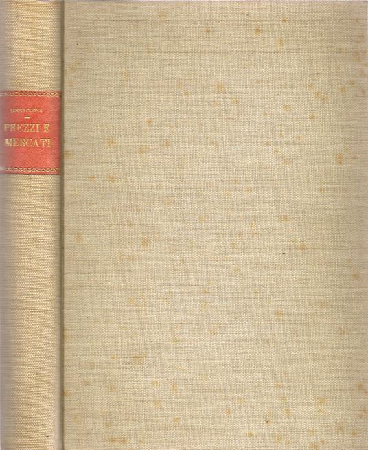 Prezzi e mercati - Pasquale Jannaccone - copertina