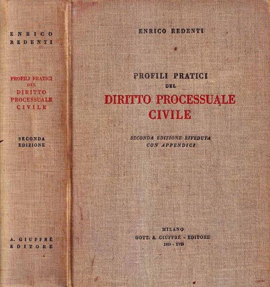 Profili pratici del diritto processuale civile - Enrico Redenti - copertina