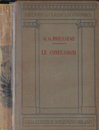 Le confessioni - Jean-Jacques Rousseau - copertina